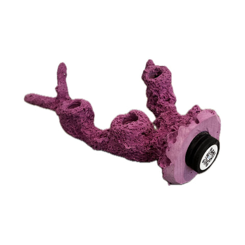 MAGNETIC 3 Hole Acro Branch Live Coral Frag Rock